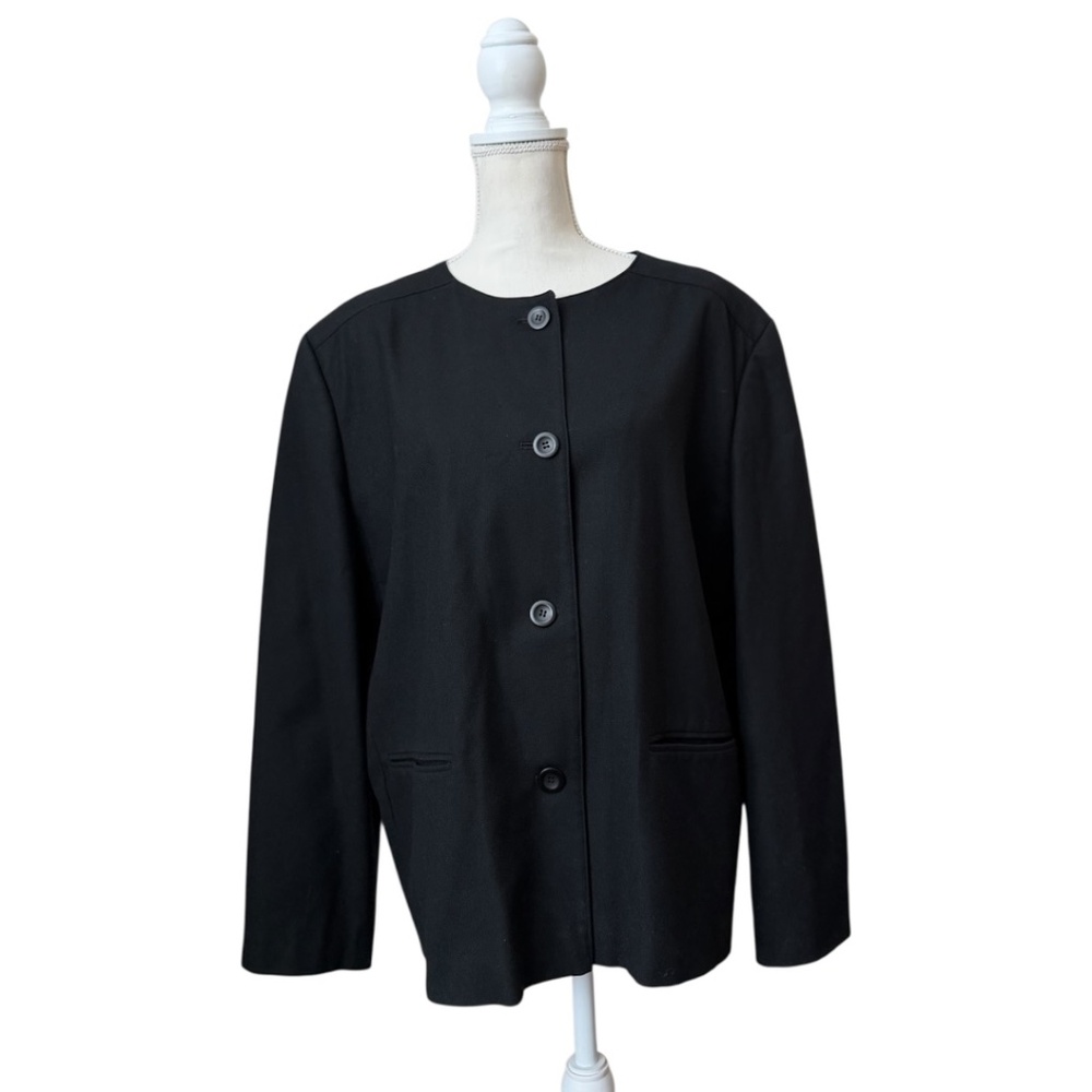 Pendleton 100% Virgin Wool Black Jacket 4 Button - image 1